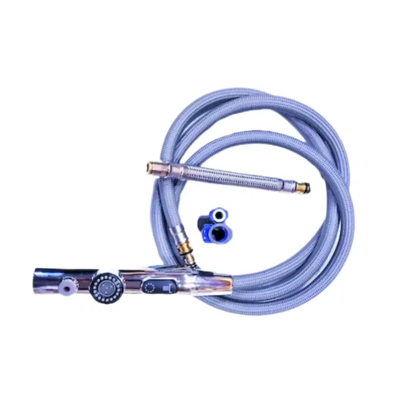 شیلنگ شیر ظرفشویی شاوری دومنظوره تصفیه‌دار مدل سه‌دکمه‌ای | مخصوص علم افقی آشپزخانه