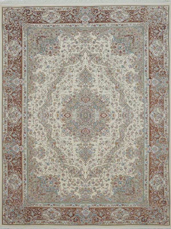 کلکسیون ایران 1500 شانه ابریشمی تراکم 4500 کد 105 کرم حاشیه برنزی
