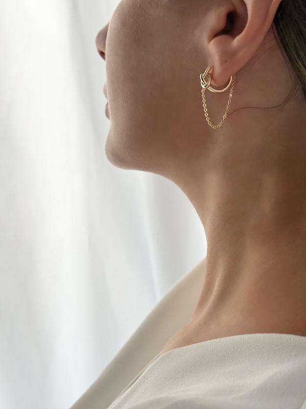 گوشواره حلقه ای گره