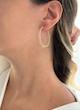 گوشواره حلقه ای سه رج تراشدار