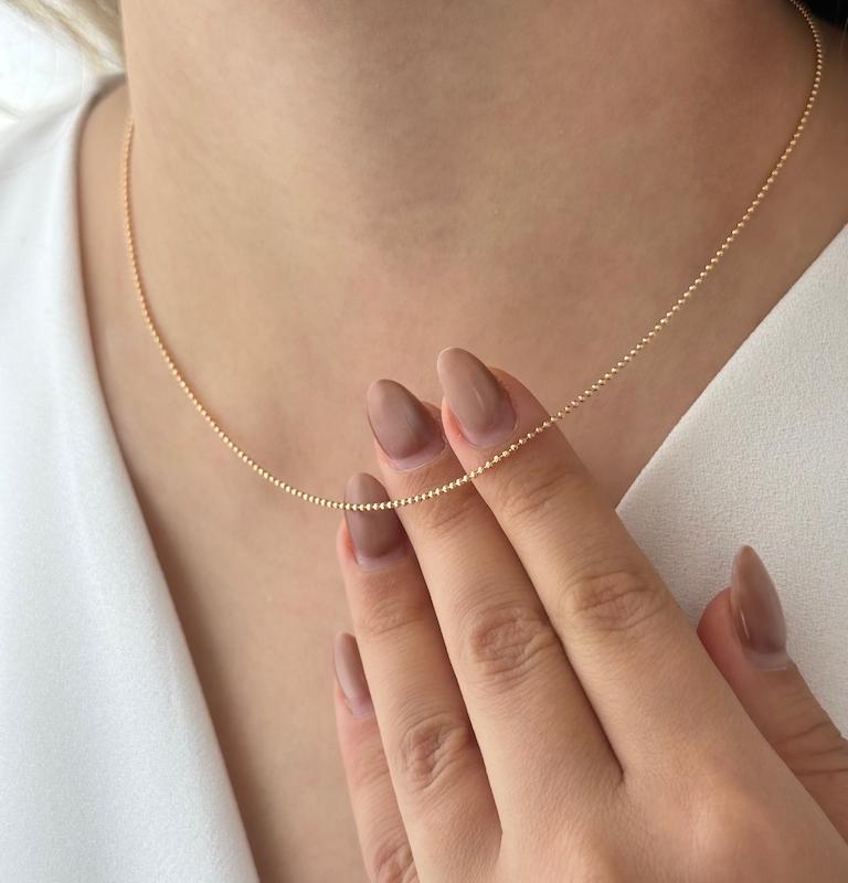 گردنبند زنجیر مهره ای 