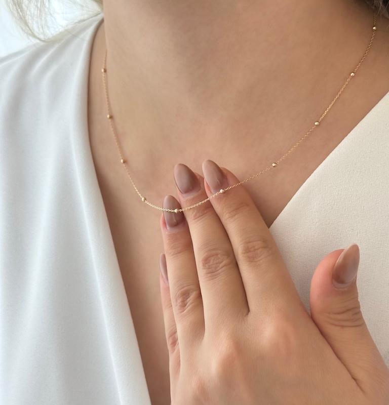 گردنبند زنجیر گوی دار