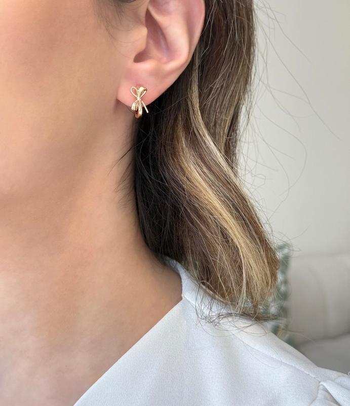 گوشواره پاپیون حلقه ای