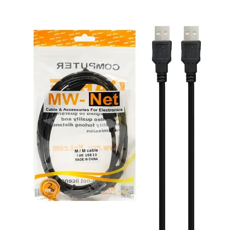 کابل 1.5 متری MW-Net USB2.0 - مشکی - RYL