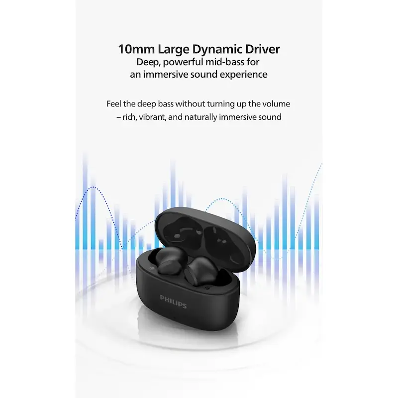 ایرفون بی سیم Philips مدل TAT1109BK - مشکی (گارانتی دوساله سی آوا)