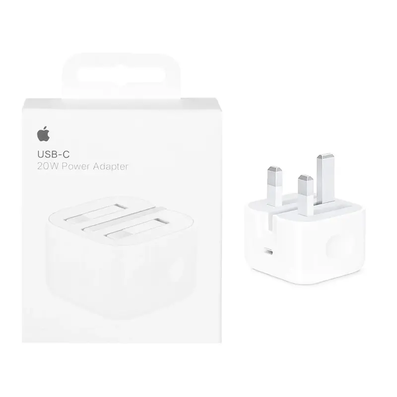 شارژر دیواری سه پین Apple مدل MUVT3B/A A2344 20W - سفید - NZR