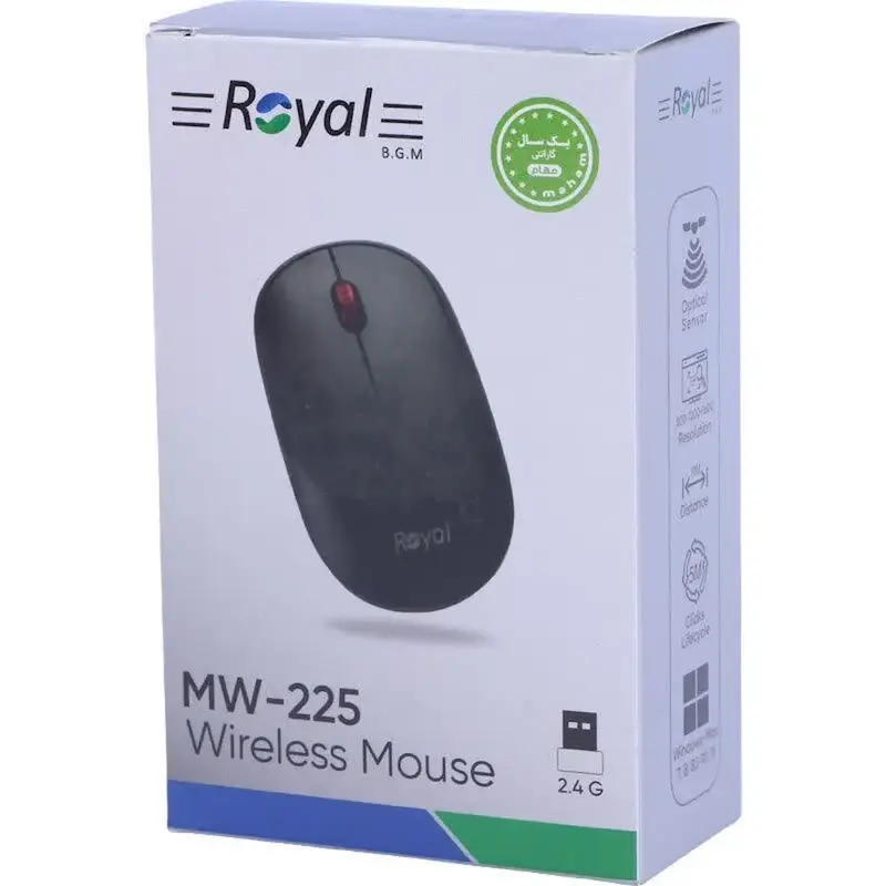 ماوس بی سیم Royal مدل MW-225 - مشکی - RYL