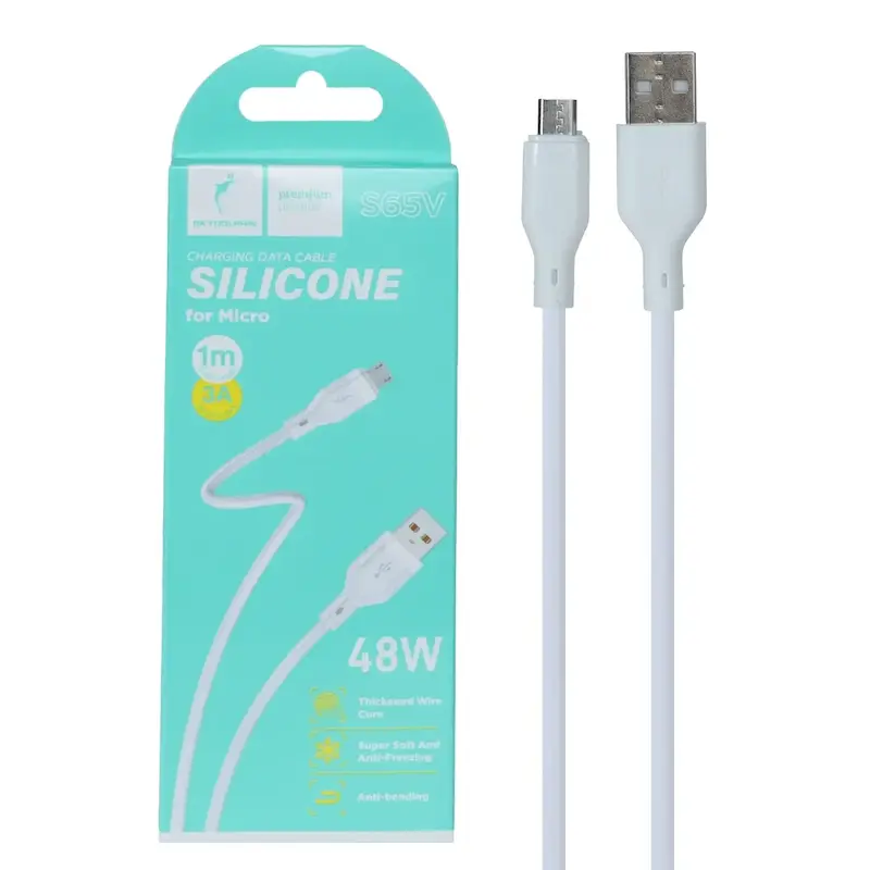کابل شارژ فست اندروید Sky Dolphin مدل S65V - سفید - TCO