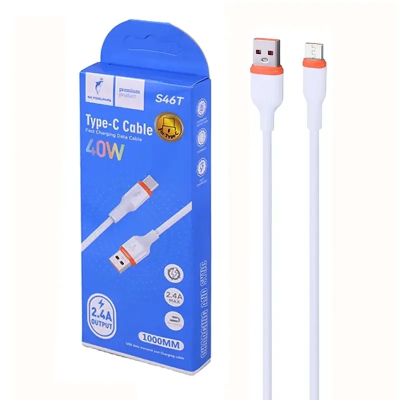 کابل شارژ فست اندروید Sky Dolphin مدل S46V - سفید - TCO