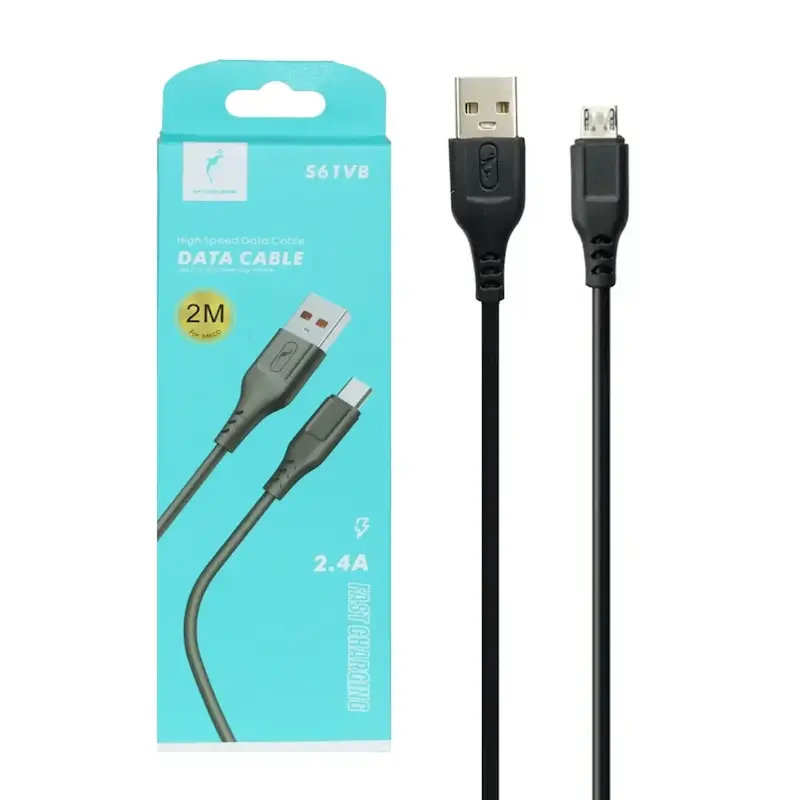کابل شارژ فست 2 متری اندروید Sky Dolphin مدل S61VB - مشکی - TCO
