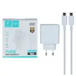 شارژر دیواری PD و فست تک پورت Sky Dolphin مدل SC16T 45W به همراه کابل شارژ Type-C To Type-C- سفید - TCO