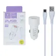 شارژر فندکی فست دو پورت Sky Dophin مدل SZ30T 12W به همراه کابل شارژ Type-C - سفید - TCO