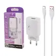 شارژر دیواری فست تک پورت Sky Dolphin مدل SC06T 12W به همراه کابل شارژ Type-C - سفید - TCO