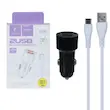 شارژر فندکی فست دو پورت Sky Dophin مدل SZ30V 12W به همراه کابل شارژ اندروید - مشکی - TCO