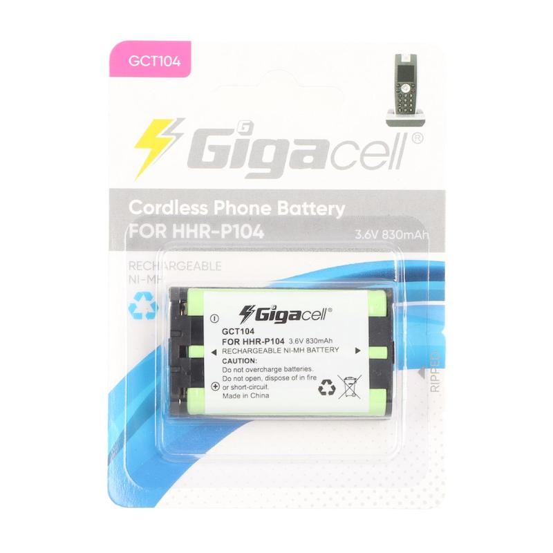 باتری تلفن بی سیم قابل شارژ Gigacell مدل HHR - P104 با ظرفیت 830mAh