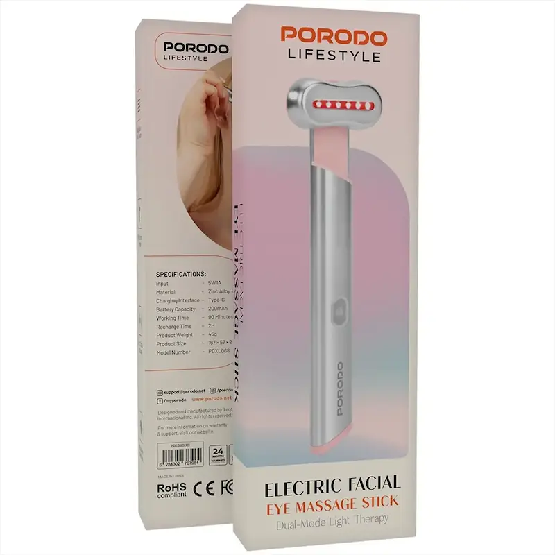 ماساژور چشم و صورت Porodo مدل PDXL008SLWH - سفید (گارانتی 6 ماهه شرکتی)