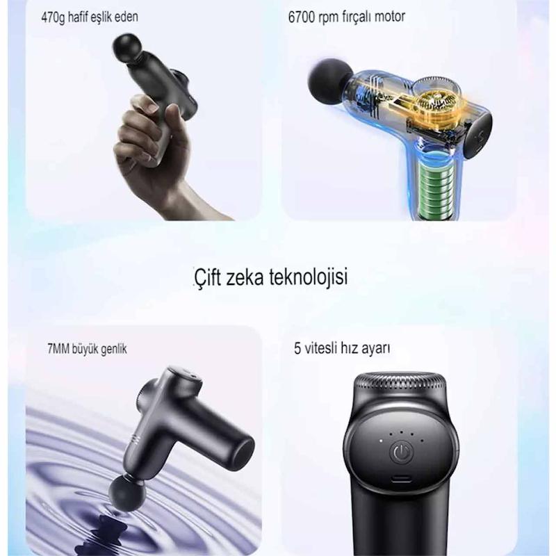 ماساژور شارژی تفنگی Yesido Massage Gun مدل MG01 - مشکی