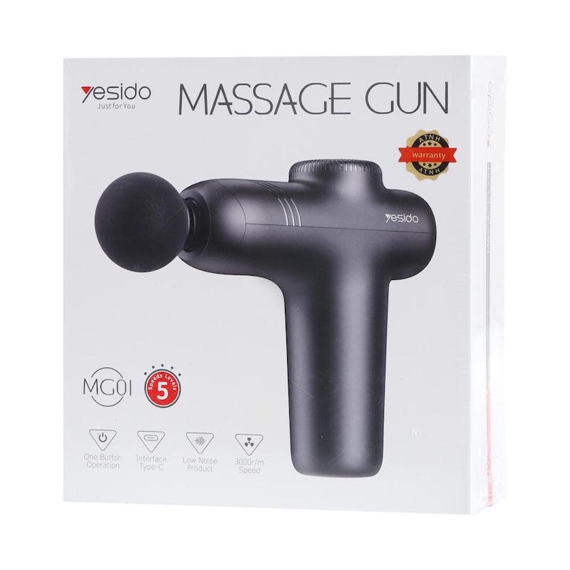 ماساژور شارژی تفنگی Yesido Massage Gun مدل MG01 - مشکی