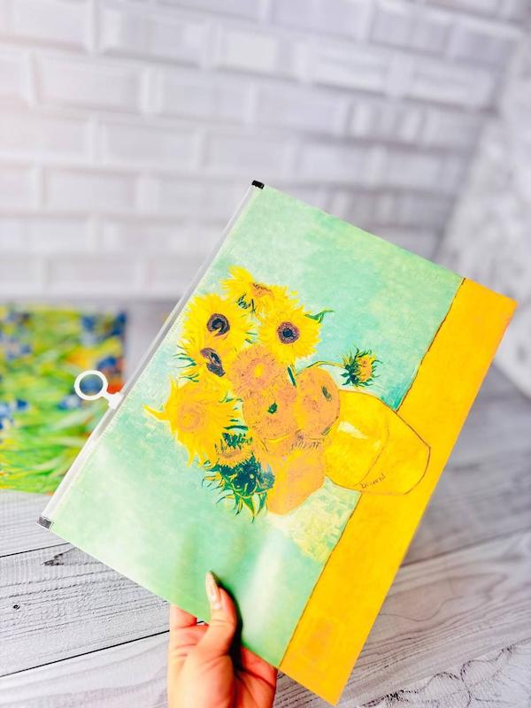 پوشه زیپ دار A4 طرح ونگوگ