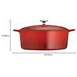 قابلمه چدن لعاب دار(Enameled Cast Iron) ترامونتینا مدل Dutch Oven سایز ۳۰