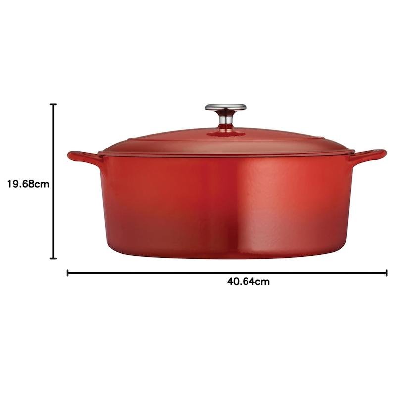 قابلمه چدن لعاب دار(Enameled Cast Iron) ترامونتینا مدل Dutch Oven سایز ۳۰