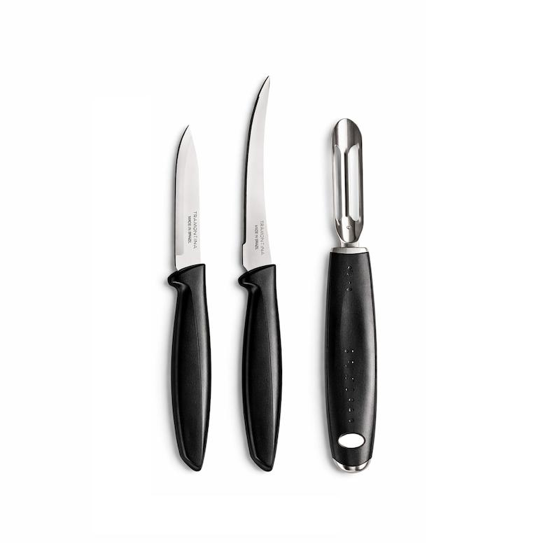 سرویس چاقو و پوست کن آشپزخانه 3 پارچه ترامونتینا مدل Utilita