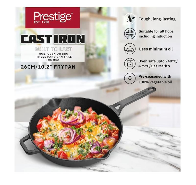 تابه چدنی پرستیژ مدل Cast Iron سایز ۲۶ سانتی متر