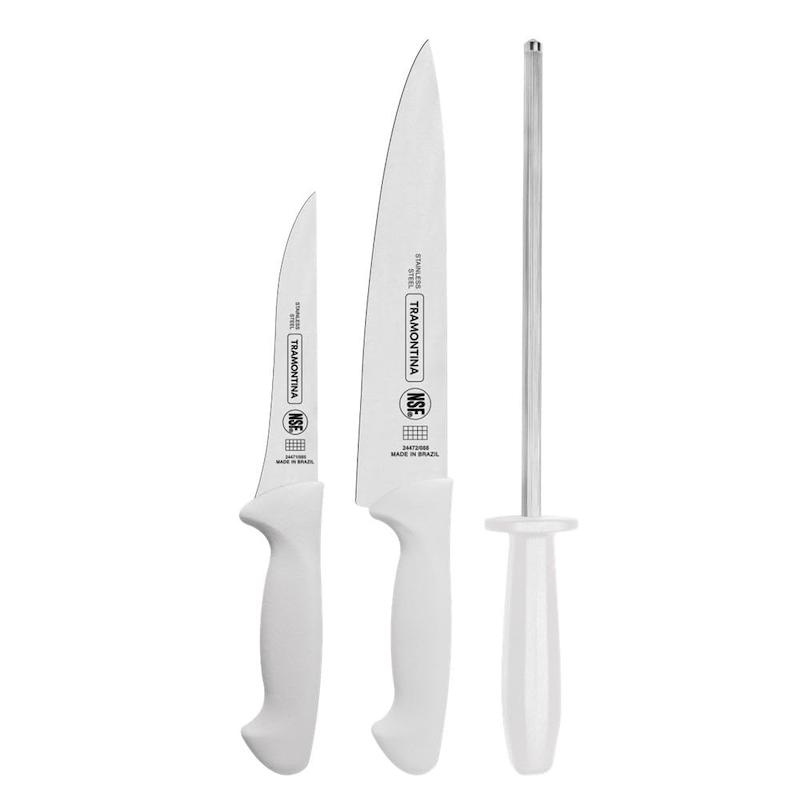 سرویس چاقو و چاقوتیزکن سه پارچه ترامونتینا Premium Line