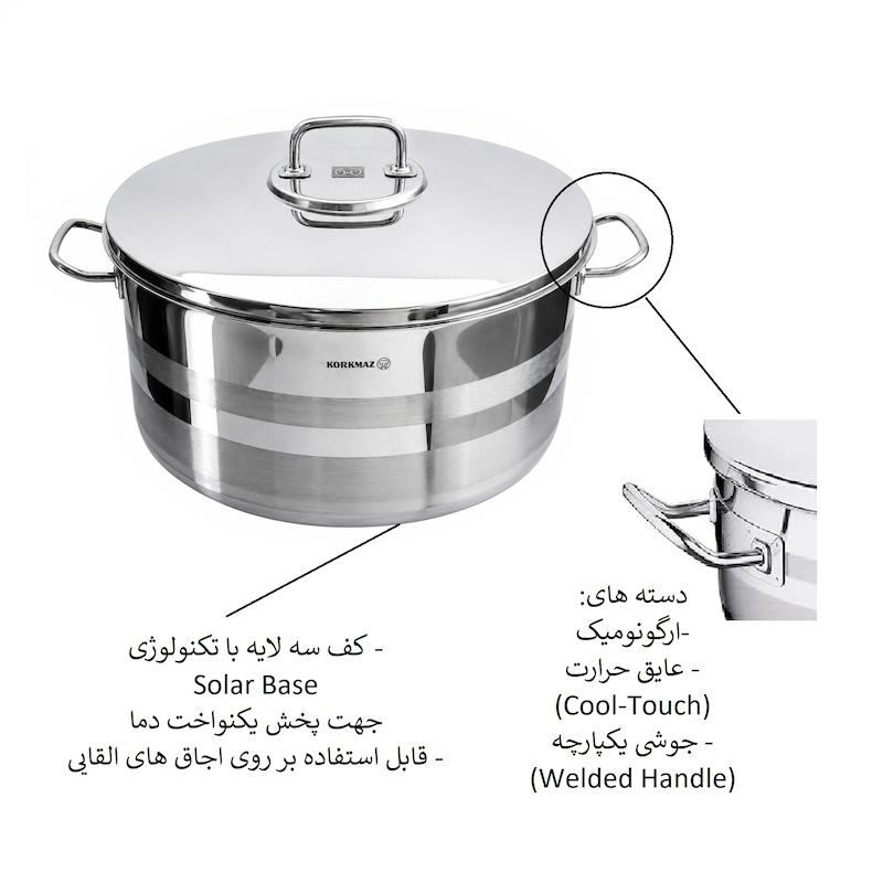 قابلمه کرکمز مدل ASTRA2 سایز ۴۰ سانتی متر گنجایش ۲۵ لیتر