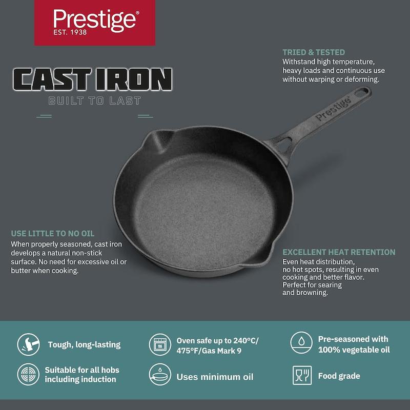 تابه چدن پرستیژ مدل Cast Iron سایز ۲۰ سانتی متر
