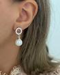 گوشواره نگيندار اویز مروارید ژوپينگ(طلایی و سیلور)