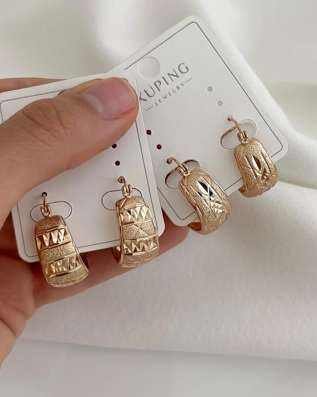 گوشواره طرح طلاي قديم ژوپينگ