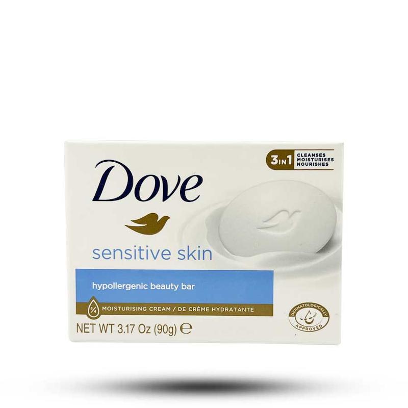 صابون کرمی بدون عطر داو مناسب پوست حساس Sensitive Skin وزن 90 گرم