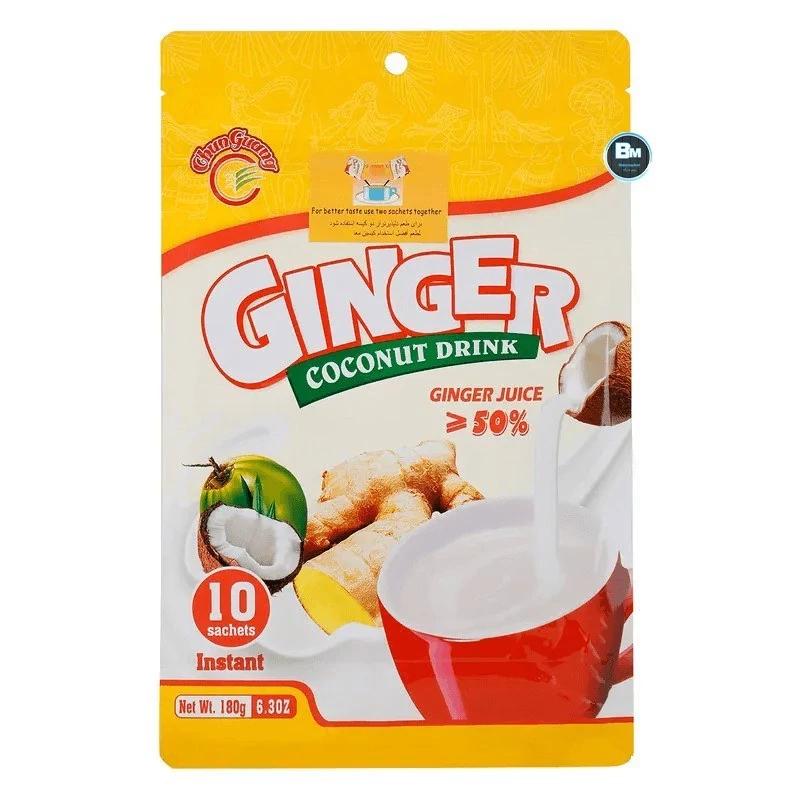 نوشیدنی فوری نارگیل زنجبیلی بسته 10 عددی – Ginger Coconut