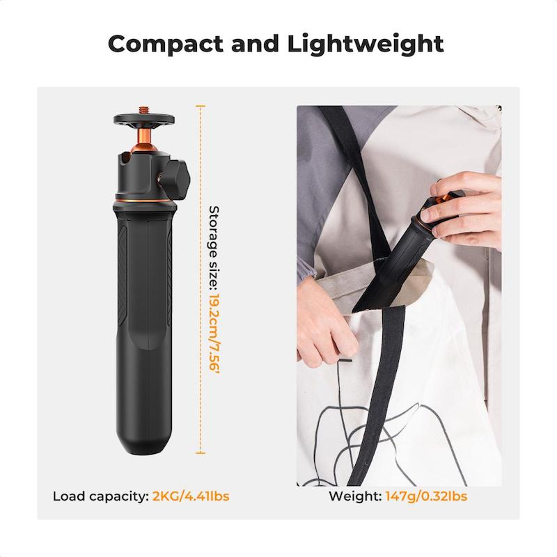 مونوپاد سلفی 3 در 1 K&F Concept MS11 با طول 60 سانتی‌متر + ریموت