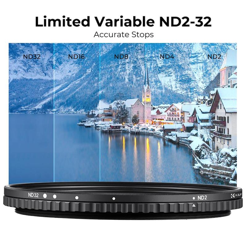 فیلتر لنز ND متغیر 95 میلی‌متری ND2-32 (۱ تا ۵ استاپ)