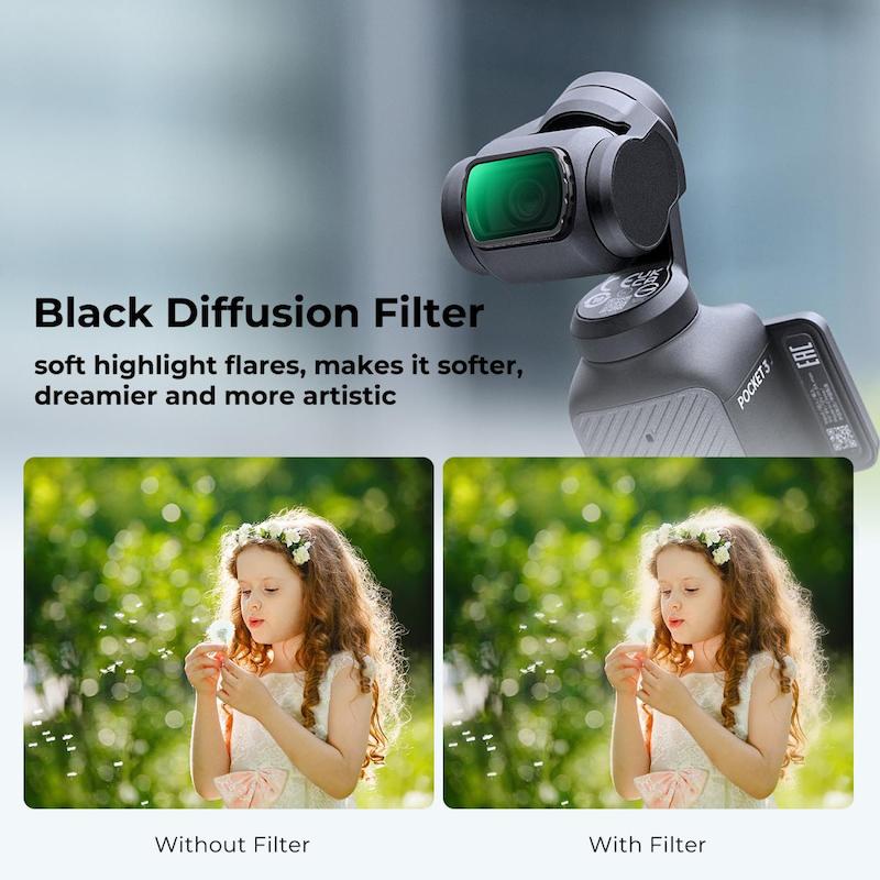 فیلتر دیفیوزر Black mist 1/4 برای DJI Osmo Pocket 3