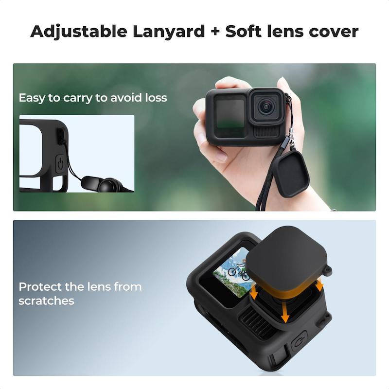 باندل محافظتی سیلیکونی GoPro 13 به همراه محافظ بدنه | صفحه | لنز