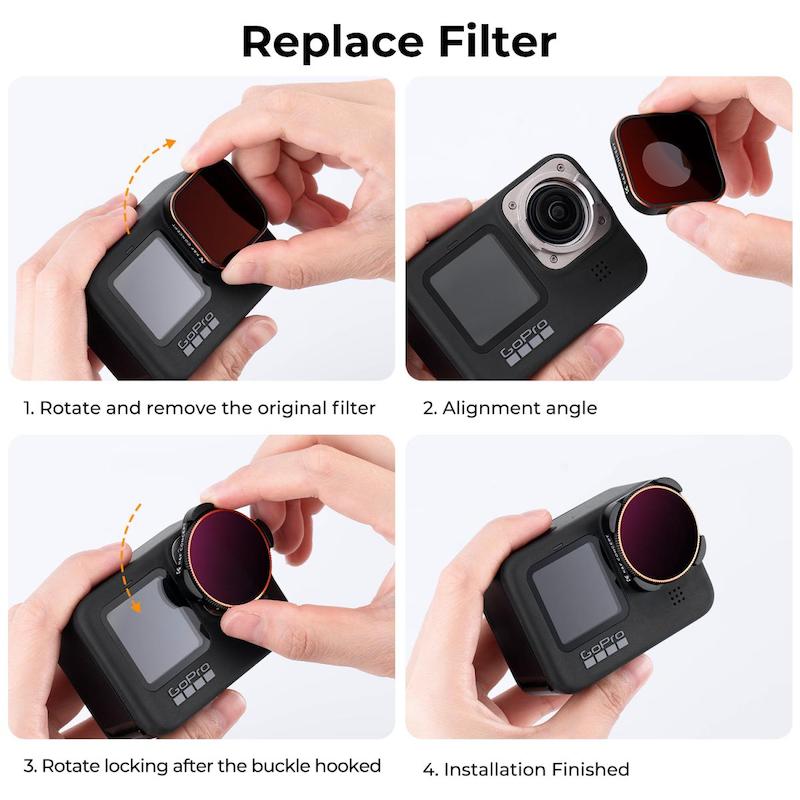 مجموعه فیلتر دوربین اکشن GOPRO Hero 9/10/11/12/13