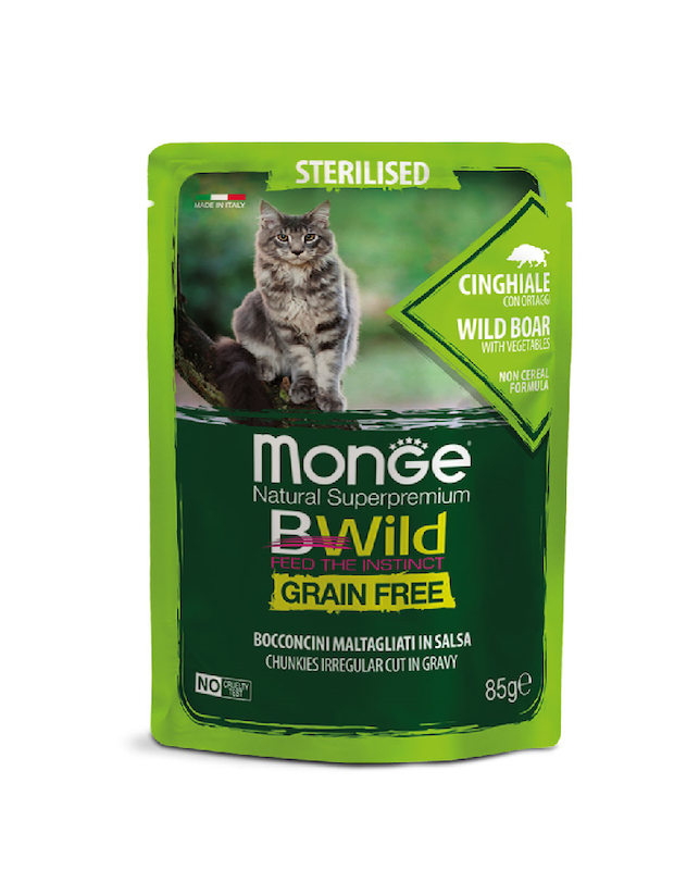 پوچ مونژه عقیم شده گراز وحشی و سبزیجات -۸۵ گرمی 