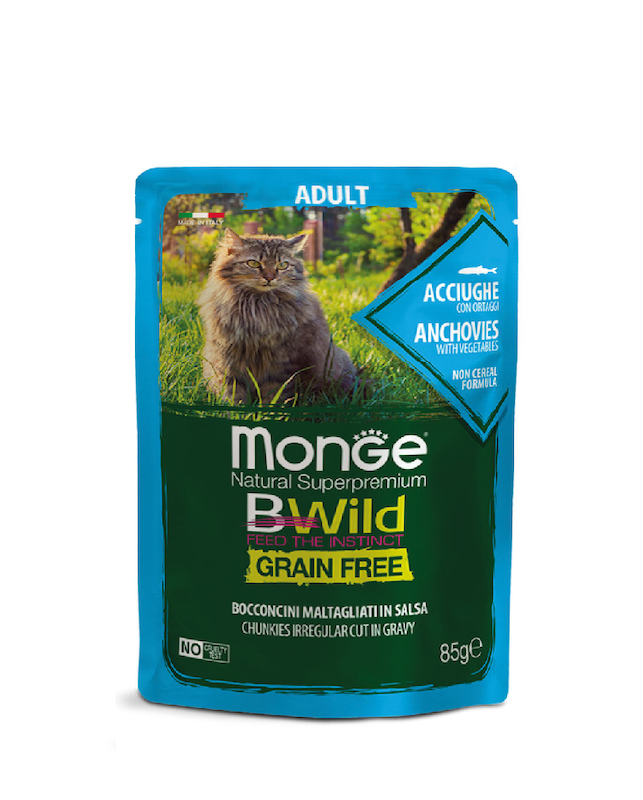 پوچ مونژه بالغ با طعم ماهی کولی و سبزیجات -۸۵ گرمی 