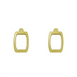 گوشواره طلا مدل مستطیل توخالی کد GA10020