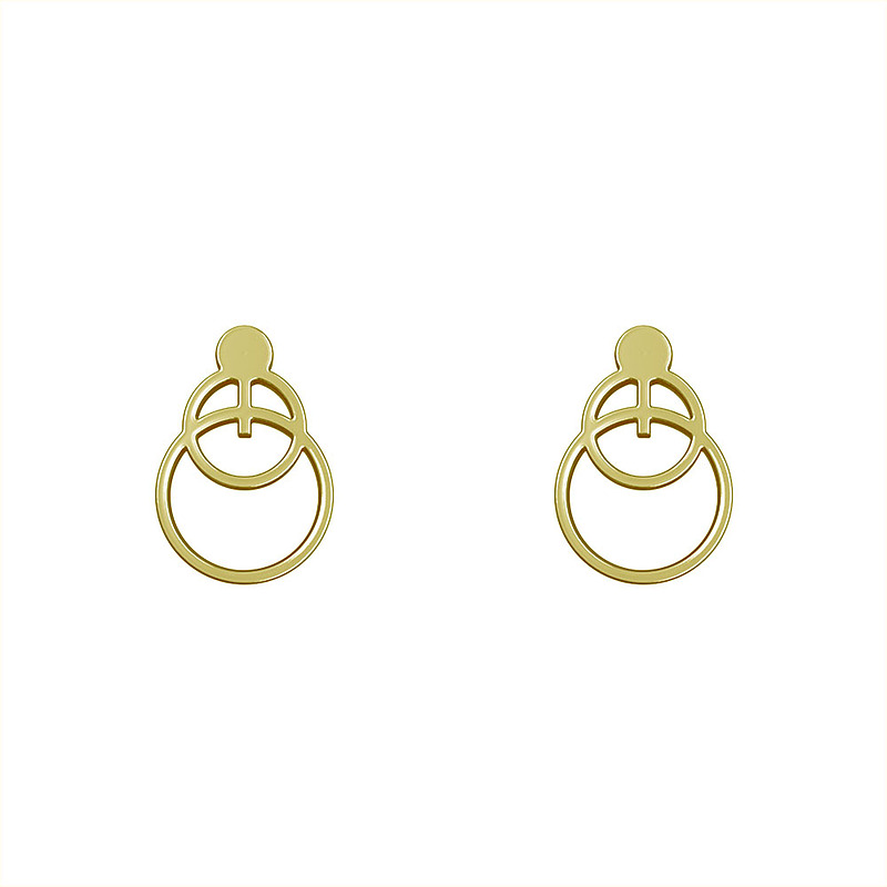 گوشواره طلا مدل دایره کد GA10046