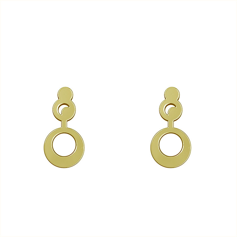 گوشواره طلا مدل دایره کد GA10063