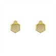 گوشواره طلا مدل شش ضلعی کد GA10134