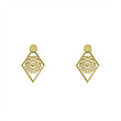 گوشواره طلا مدل لوزی اسلیمی کد GA10260