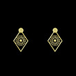 گوشواره طلا مدل لوزی اسلیمی کد GA10260