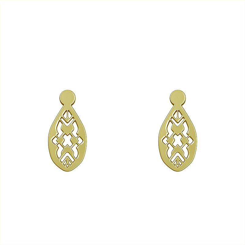 گوشواره طلا مدل اشک اسلیمی کد GA10262