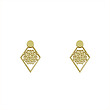 گوشواره طلا مدل لوزی اسلیمی کد GA10267