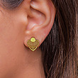 گوشواره طلا مدل قلب کد GA10294